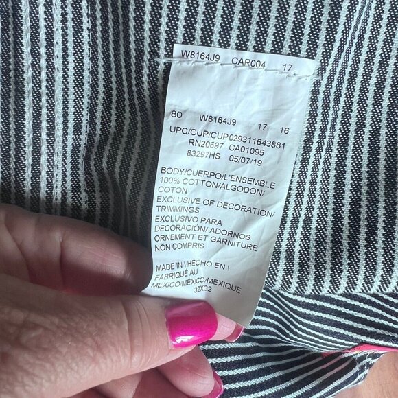 Dickies Bib Overalls Mens Sz 32X32 Blue White Striped Strret Engineer Workwear - Picture 8 of 9